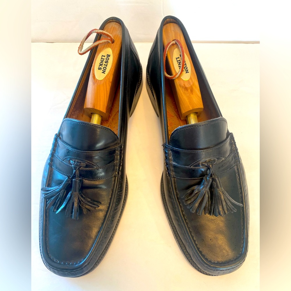 Florsheim Black Leather Tassel Loafers 9 1/2